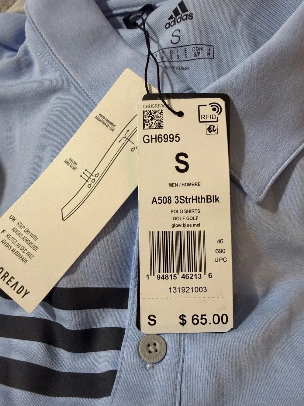 NWT Men’s adidas Two-Tone Golf Polo